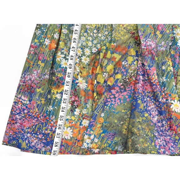 Vintage Jack Bryan Dress 8 Multicolor Floral Halter Maxi Chiffon Overlay 70s 60s - Picture 7 of 12